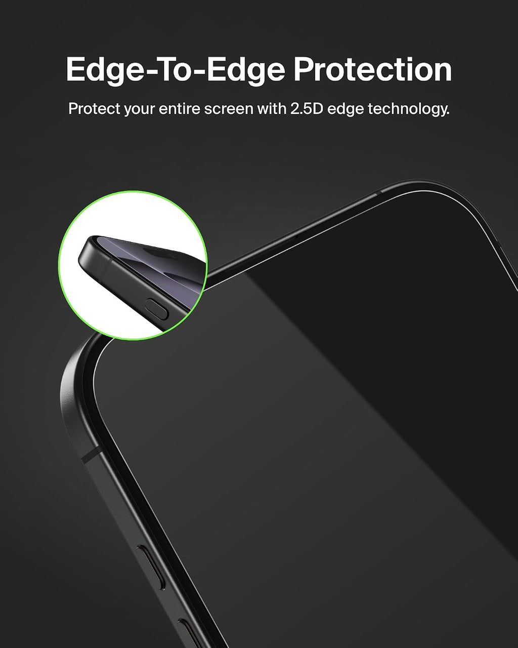 Belkin ScreenForce TemperedGlass iPhone 16 Pro Max Screen Protector, crystal clear, scratch-resistant tempered glass, bubble-free application, full screen coverage for iPhone 16 Pro Max, 2-pack