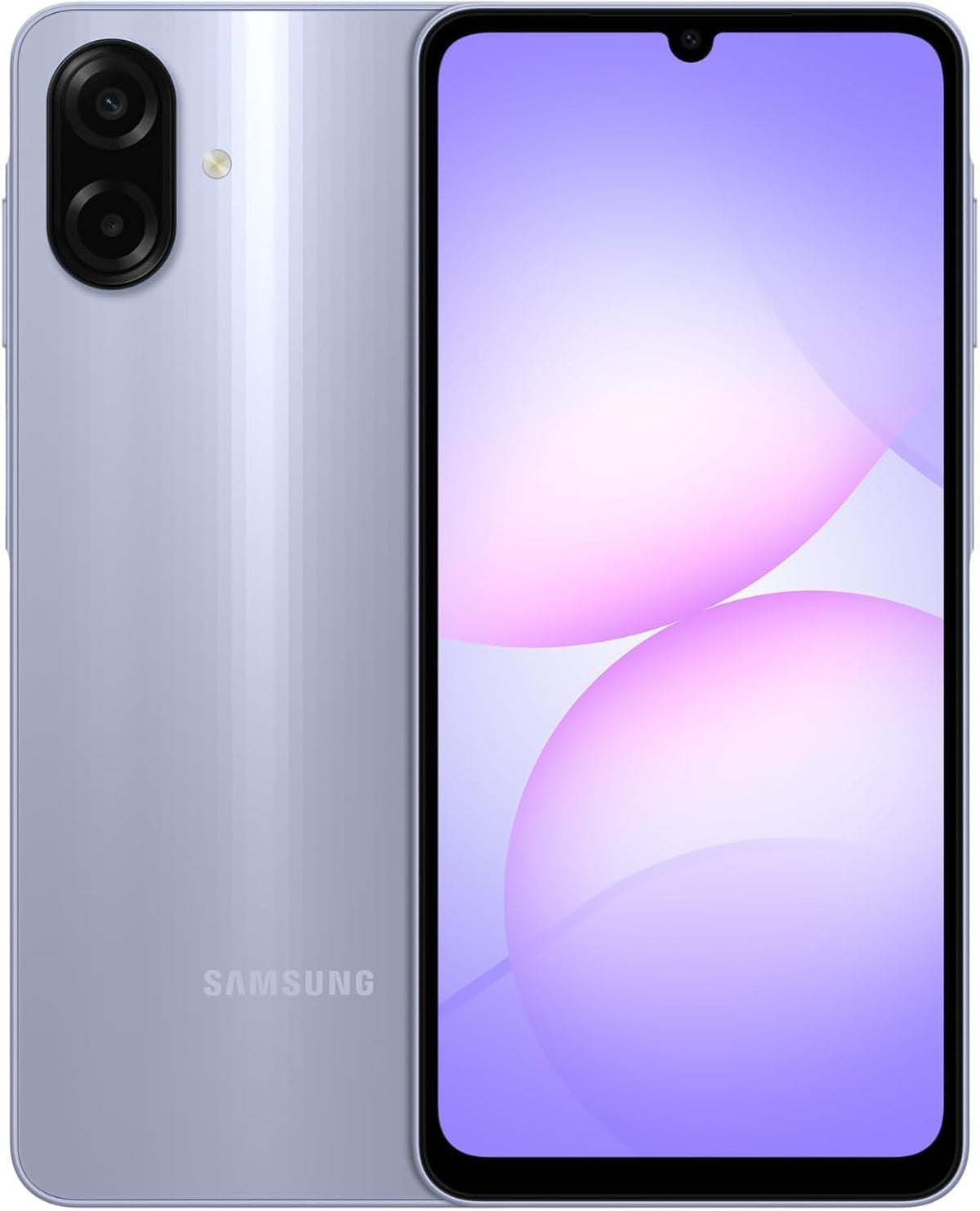 Samsung Galaxy A07 LTE (International Version) Smartphone, 128GB Storage, 4GB RAM, 6nm Processor, Large Display, 6x OS Upgrades, Light Violet