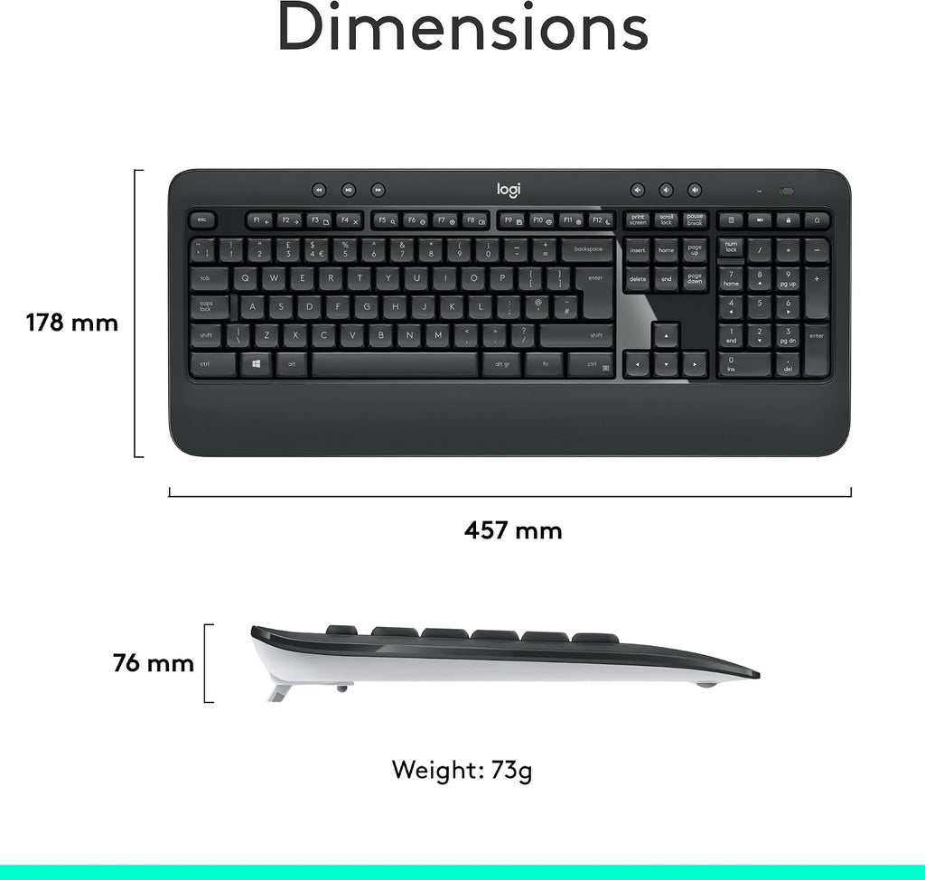 Logitech MK540 Keyboard and Mouse Combo — Black