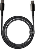 Baseus Tungsten Gold Fast Charging Data Cable Type-C to Type-C 100W 2m Black — Black