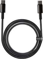 Baseus Tungsten Gold Fast Charging Data Cable Type-C to Type-C 100W 2m Black — Black