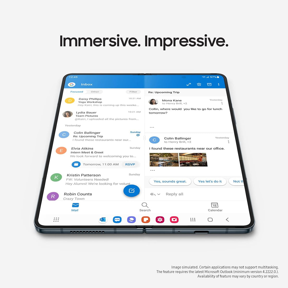 Samsung (Refurbished) Galaxy Z Fold4 5G Foldable Phone (Phantom Black, 12GB RAM, 256GB Storage) with No Cost EMI/Additional Exchange Offers