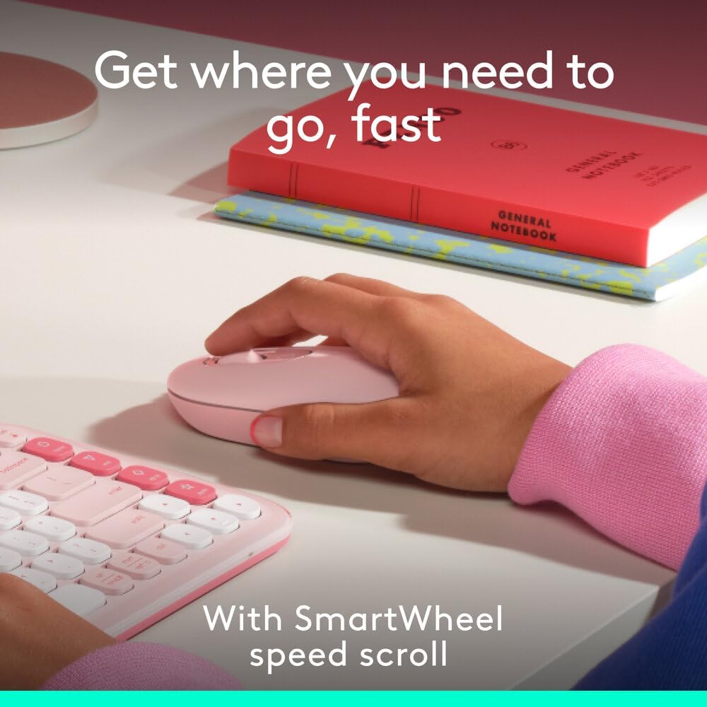 Logitech POP Mouse Wireless Mouse — Pink