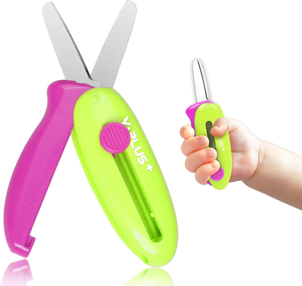 YPLUS Retractable Craft Scissors — Green