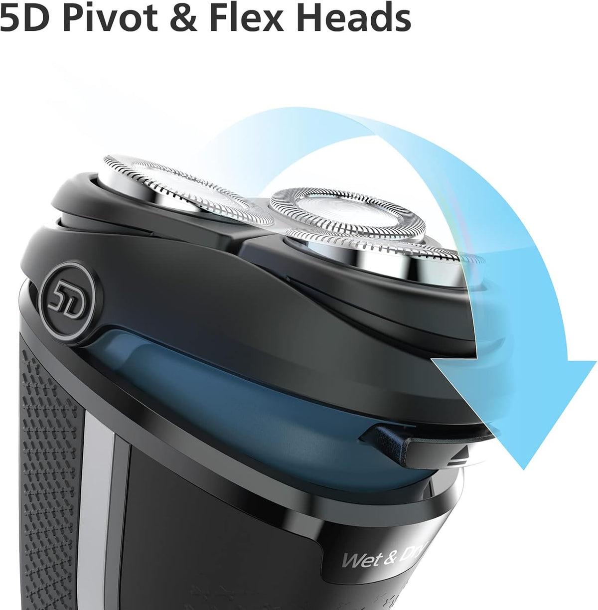 Philips Shaver Series 3000 - Electric Wet and Dry Shaver for Men with Fold-Out Trimmer and Travel Bag (Model S3230/52) — Ash Gold