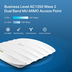 TP-Link EAP223 w/No Adapter Omada AC1350 Gigabit Wireless Access Point Business WiFi Solution w/Mesh Support, Seamless Roaming & MU-MIMO PoE Powered SDN Integrated Cloud Access & Omada App