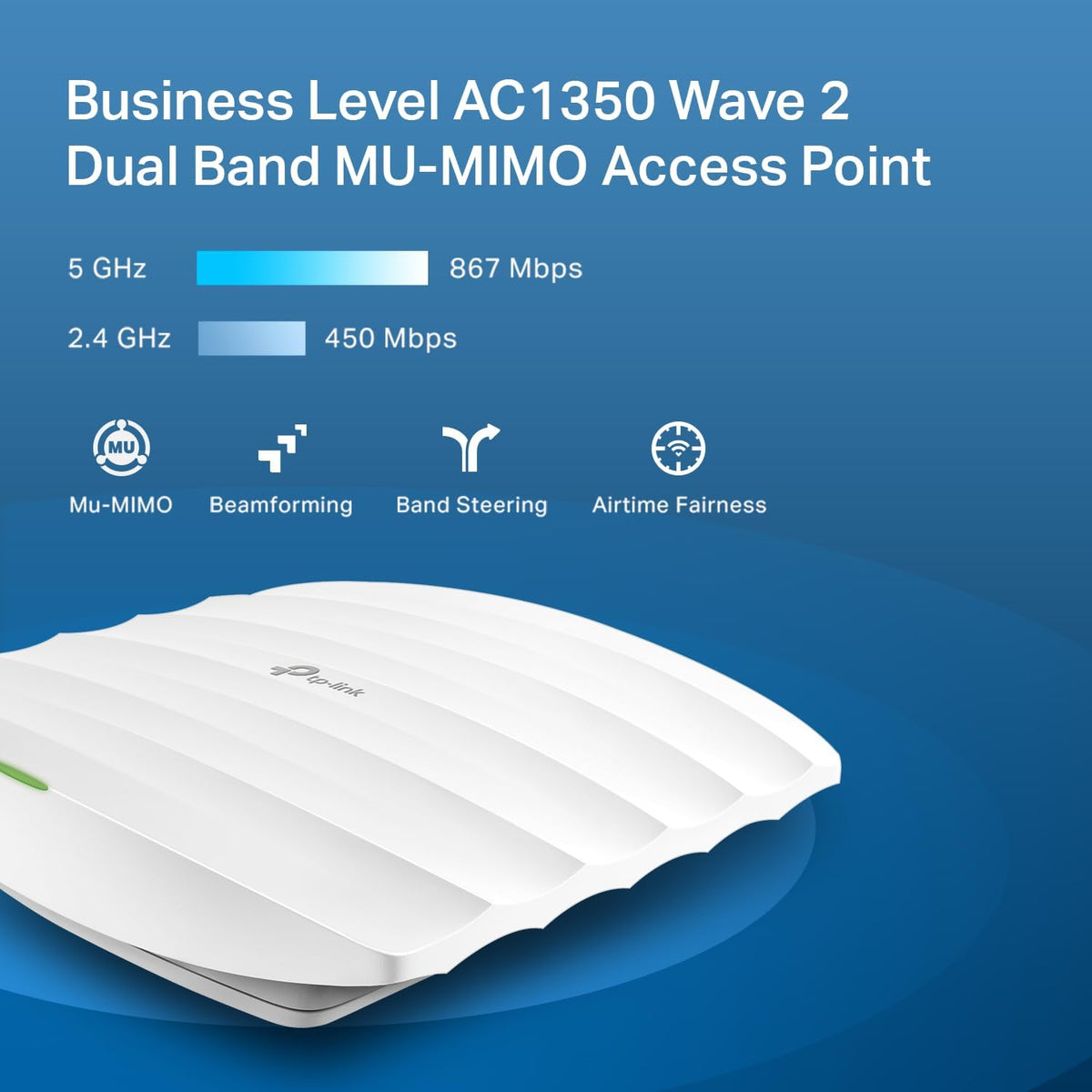 TP-Link EAP223 w/No Adapter Omada AC1350 Gigabit Wireless Access Point Business WiFi Solution w/Mesh Support, Seamless Roaming & MU-MIMO PoE Powered SDN Integrated Cloud Access & Omada App