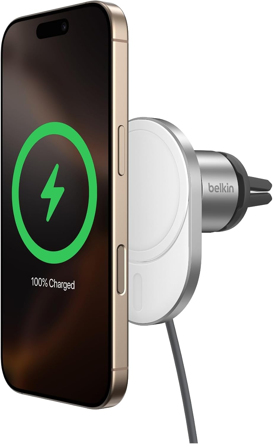 Belkin BoostCharge™ Pro ​Wireless Car Charger with MagSafe 15W Extra Strong Magnetic Vent Mount for iPhone 12, 13, 14
