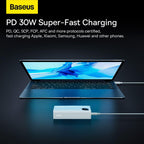 Baseus Adaman2 Digital Display Fast Charge Power Bank 10000mAh 30W(With Simple Series Charging Cable USB to Type-C 3A 0.3m) Overseas Edition (WHITE) — White