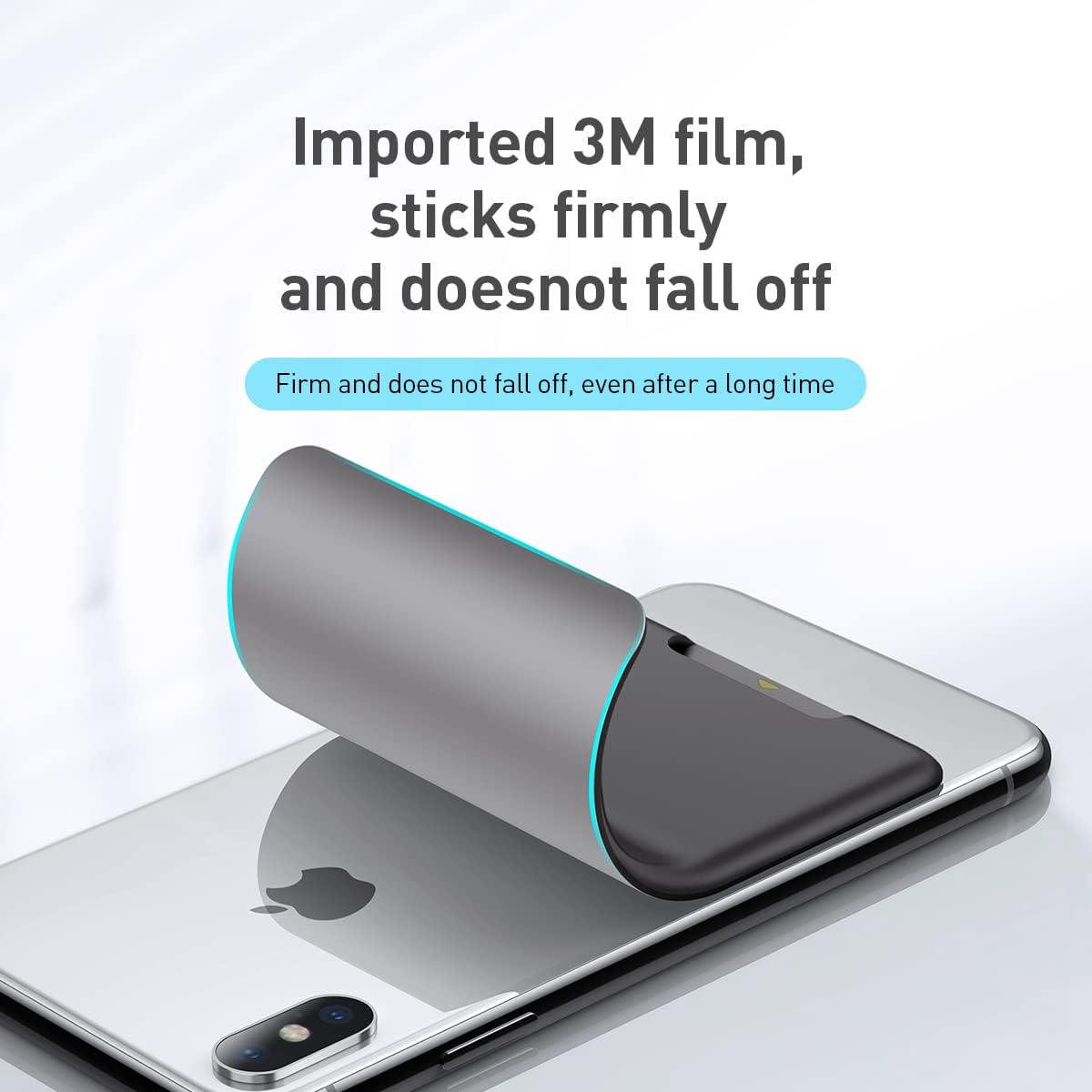 Baseus Phone Card Holder for Back of Phone, Silicone Stick Card Phone Wallet — Dark Grey