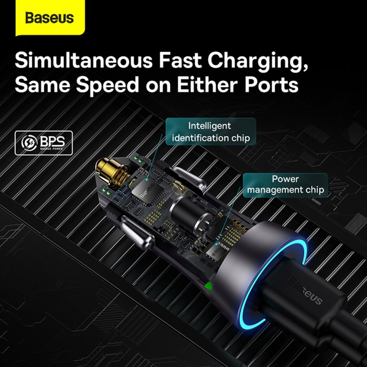 Baseus Golden Contactor Pro PD 40W Dual Fast USB C Car Charger, Fast Car Power Adapter