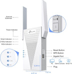 TP-Link AX3000 WiFi 6 Range Extender Signal Booster for Home(RE715X), Dual Band WiFi Repeater, Internet Extender with Gigabit Ethernet Port, Access Point, APP Setup, OneMesh Compatible