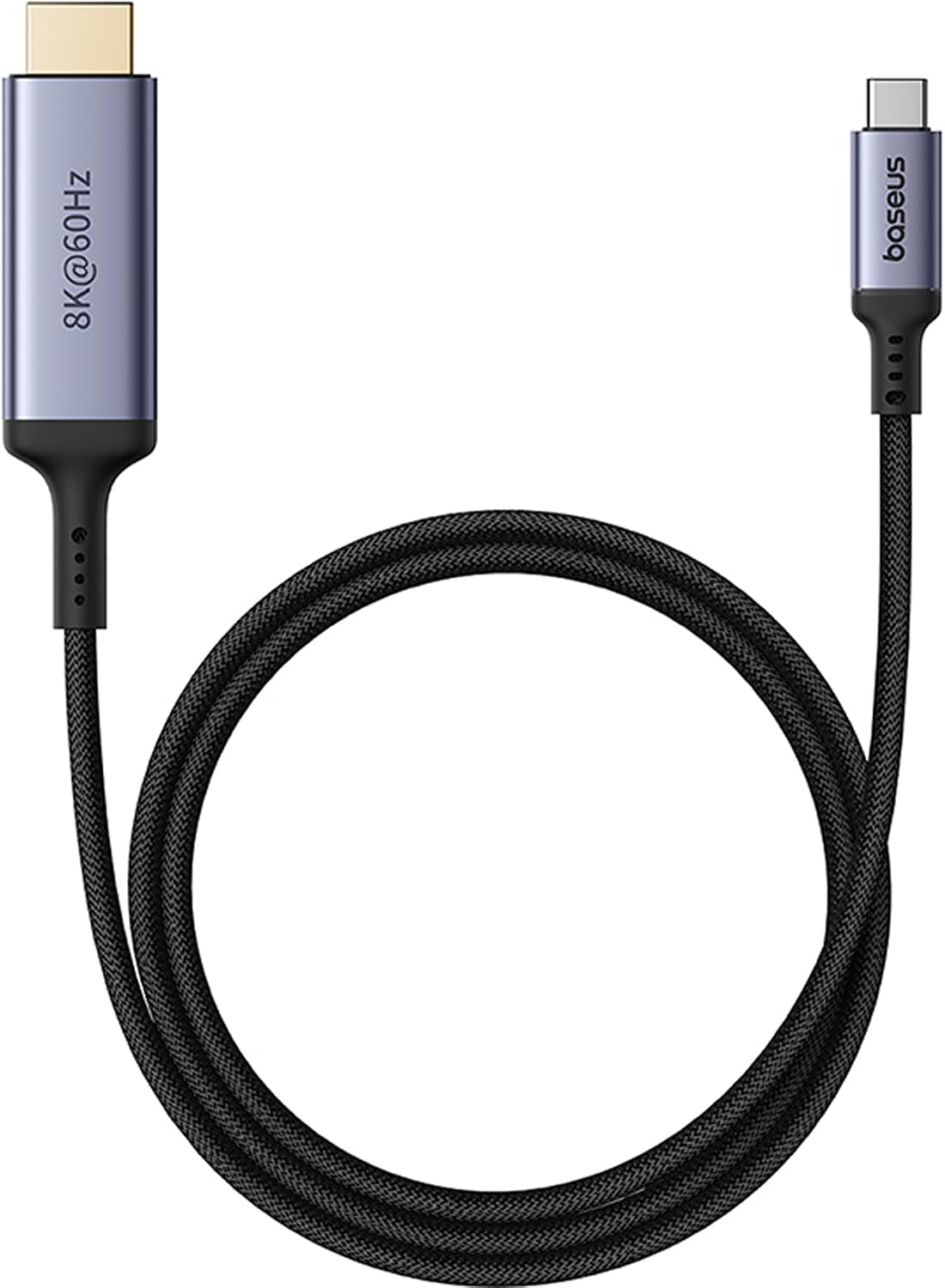 Baseus High Definition Series Type-C to HDMI 8K Adapter 1.5m Cluster Black — USB C - HMDI — Black
