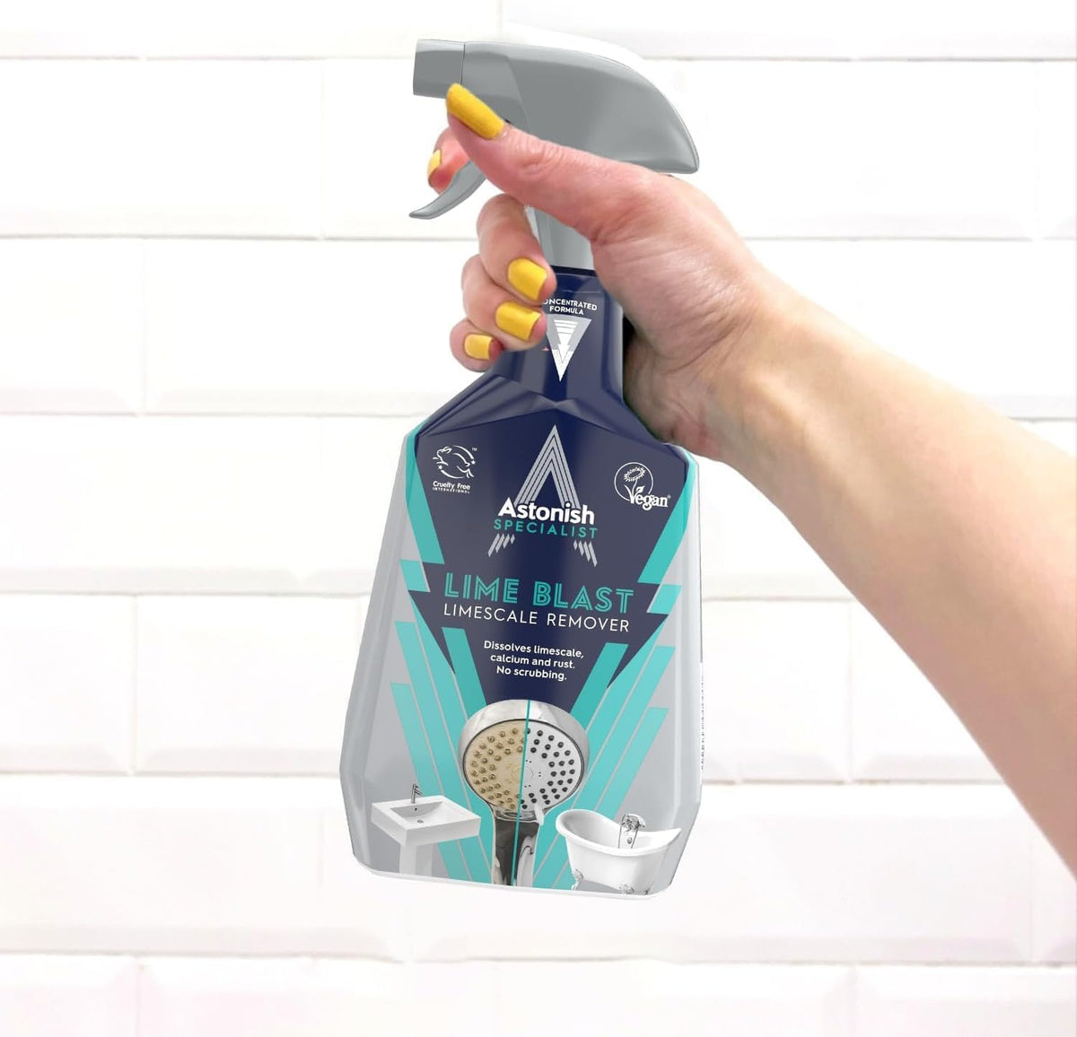 Astonish Lime Blast Ultimate Limescale Remover - No Scrubbing -Removes Limescale Deposits, Calcium & Rust - Deep Effective Cleaning - Easy to Use - Vegan - Cruelty Free- Eco Friendly -750ML — additional product view 3