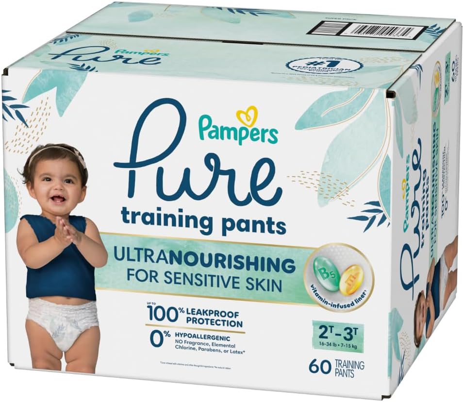 Pampers Pure Protection Training Underwear Size 4 2T-3T 60 Count