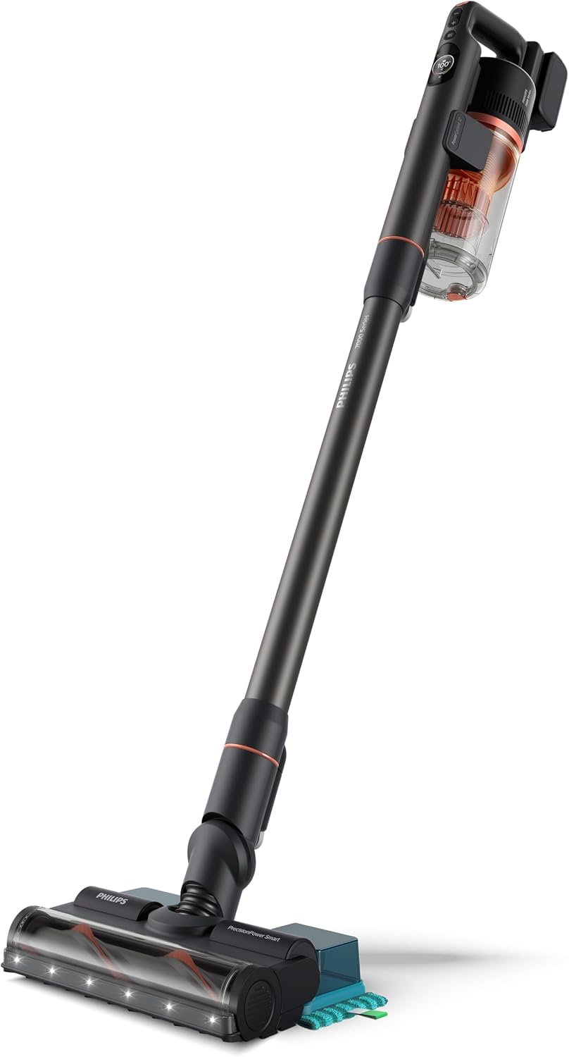 Philips Cordless Stick Vacuum Pet, 25.2V, 1080L/Min Airflow, 80 Min Runtime — Coral Mood
