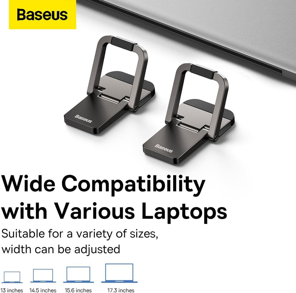 Baseus Laptop Stand Adjustable Angles, Computer Keyboard Stand for Desk, Laptop Feet — Grey