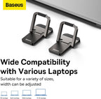 Baseus Laptop Stand Adjustable Angles, Computer Keyboard Stand for Desk, Laptop Feet — Grey