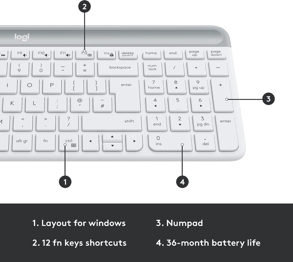 Logitech MK470 Keyboard and Mouse Combo — White