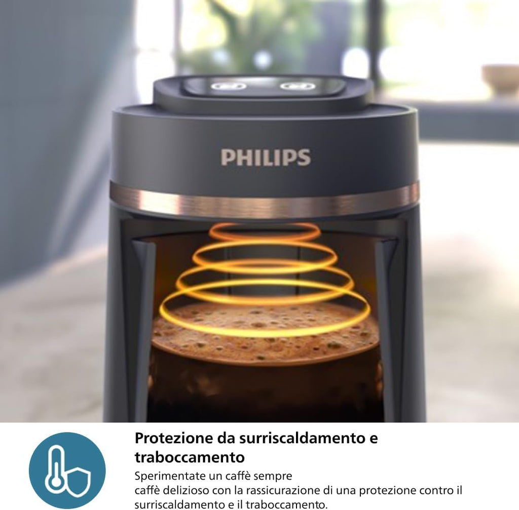 Philips Turkish Coffee Machine - Traditional Flavor with Ember Cooking Function. 4-Cup Capacity. Overheating + Anti-Overflow Sensors. Touch Control Panel, Black (HDA150/60). — black