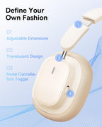 Baseus Bowie H1i Wireless Headphones — White