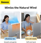 Baseus 2-in-1 Desktop and Monitor Clip-On USB Fan — White