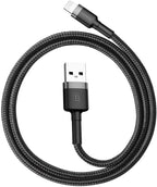 Baseus Cafule USB Cable for Lightning, 1.5A, 2m, Gray/Black — Grey + Black