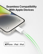 Belkin 2-Pack Braided USB-C Cable with Lightning Connector 5ft - Soft, Flexible Fast-Charging Cable, Lightning Charger Cord for iPhone 14 & Earlier Series, iPad 9th Gen, & AirPods - White