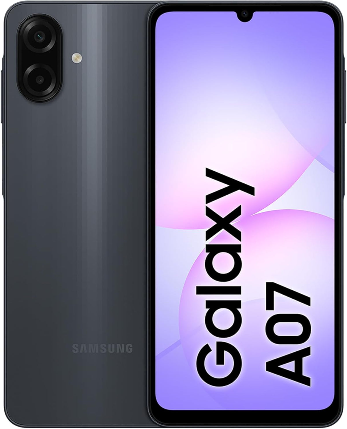 Samsung Galaxy A07 LTE, Android Smartphone, 128GB Storage, 4GB RAM, Black, 6x OS Upgrades, Large Display, 6nm Processor (UAE Version)
