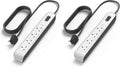 Belkin Bsv400Af2M 4-Way Surge Protection Strip With 2 Meters Cord Length - Heavy Duty Electrical Extension Socket, Durable And Robust Housing, 14Awg Capacity On/Off Switch White, Meter V1 (Pack of 2)