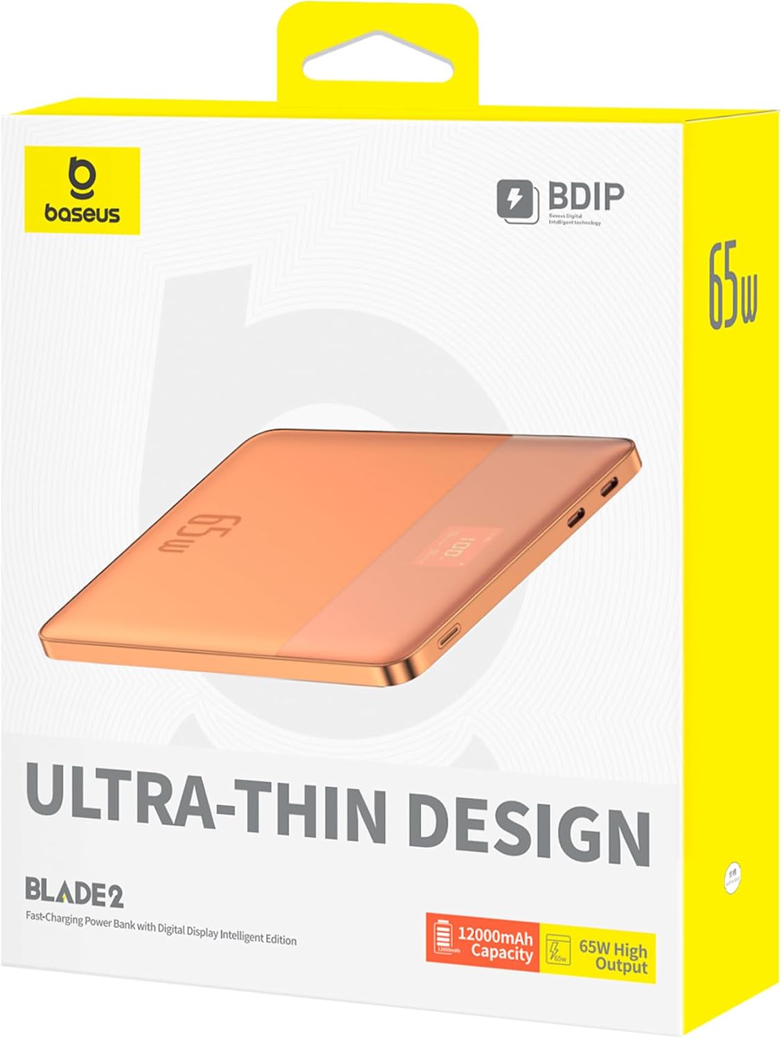 Baseus Blade 2 Laptop Power Bank 12000mAh 65W — Orange