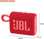 JBL Go 3 with Boomph Cleaning Cloth — Red