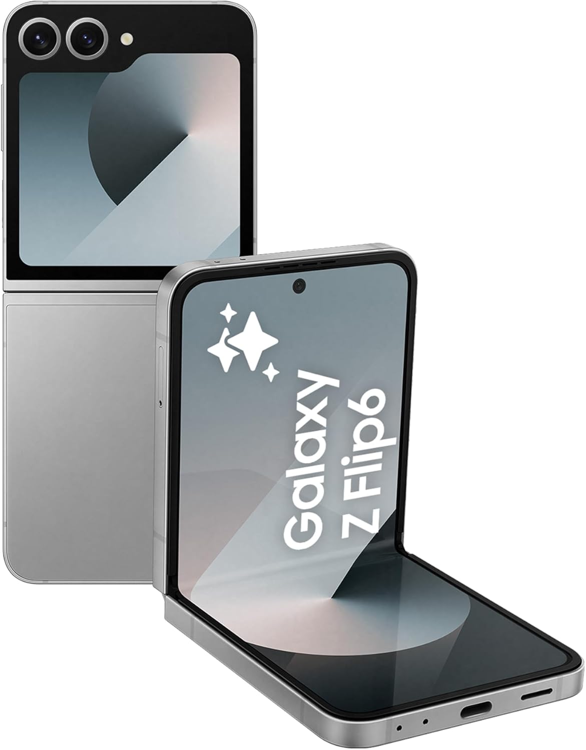 SAMSUNG Galaxy Z Flip6, 12GB RAM, 512GB Storage, Silver Shadow, 50MP Camera, 1 year Seller Warranty (International Version)