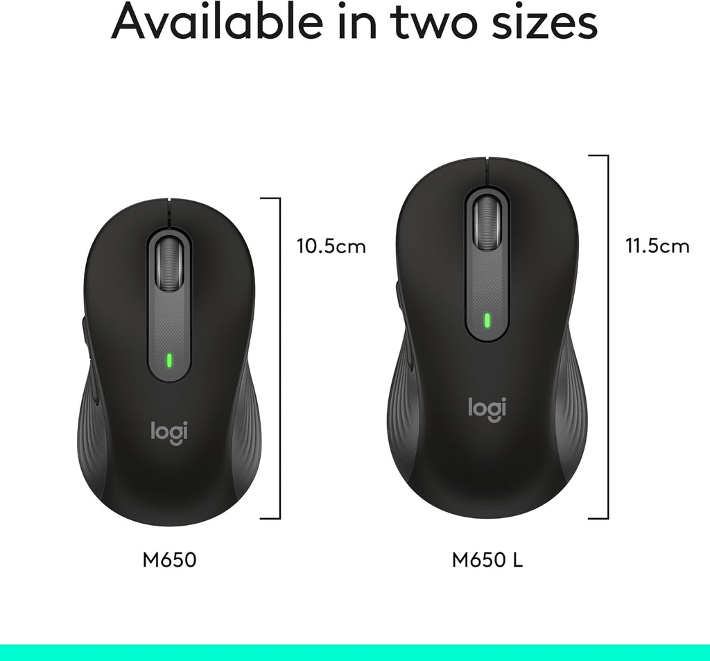 Logitech M650 Wireless Mouse — Graphite