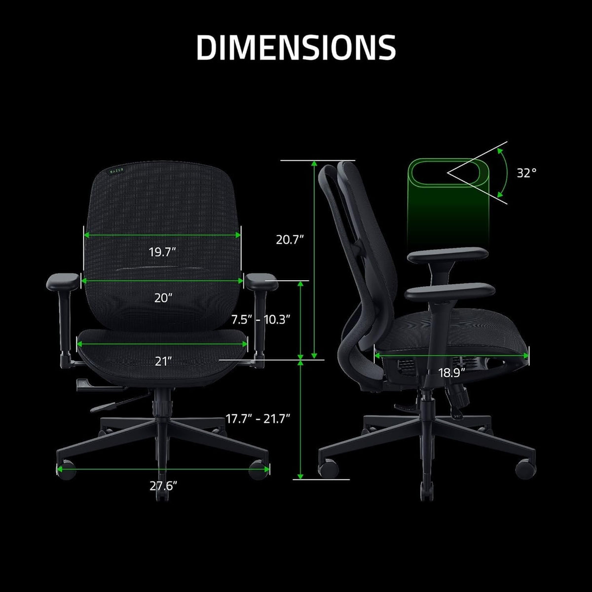 Razer Fujin Mesh Ergonomic Gaming Chair — product image 2