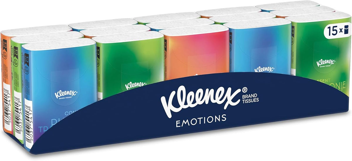 Kleenex Emotions Pocket Pack Tissues, 15 Pack x 7 sheets (3ply) — additional view 3