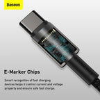 Baseus Tungsten Gold Fast Charging Data Cable Type-C to Type-C 100W 2m Black — Black