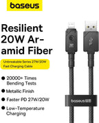Baseus Unbreakable USB-C to Lightning Cable 20W — 2m — Black