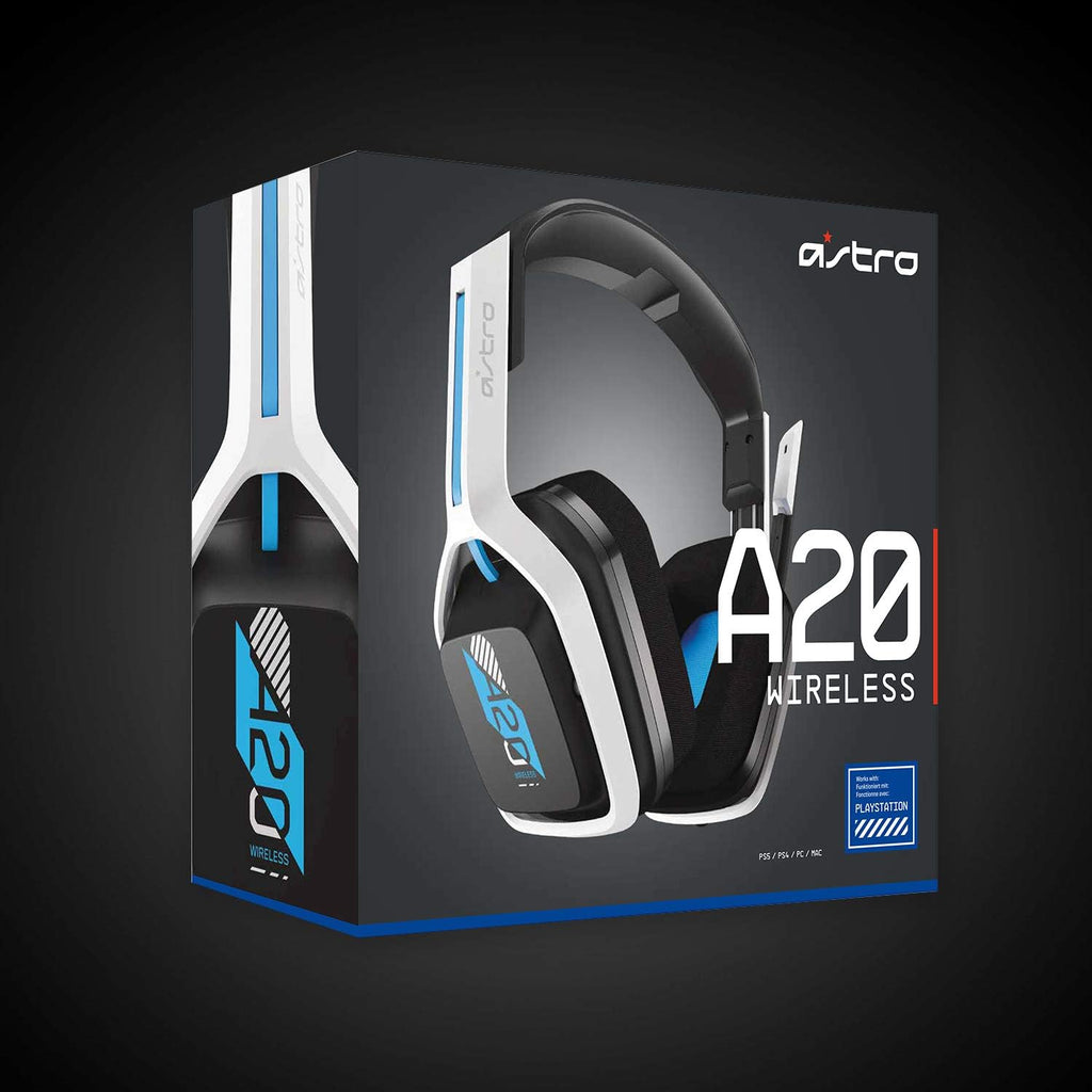 Logitech G ASTRO A20 Gen 2 Gaming Headset — PlayStation / PC — White/Blue