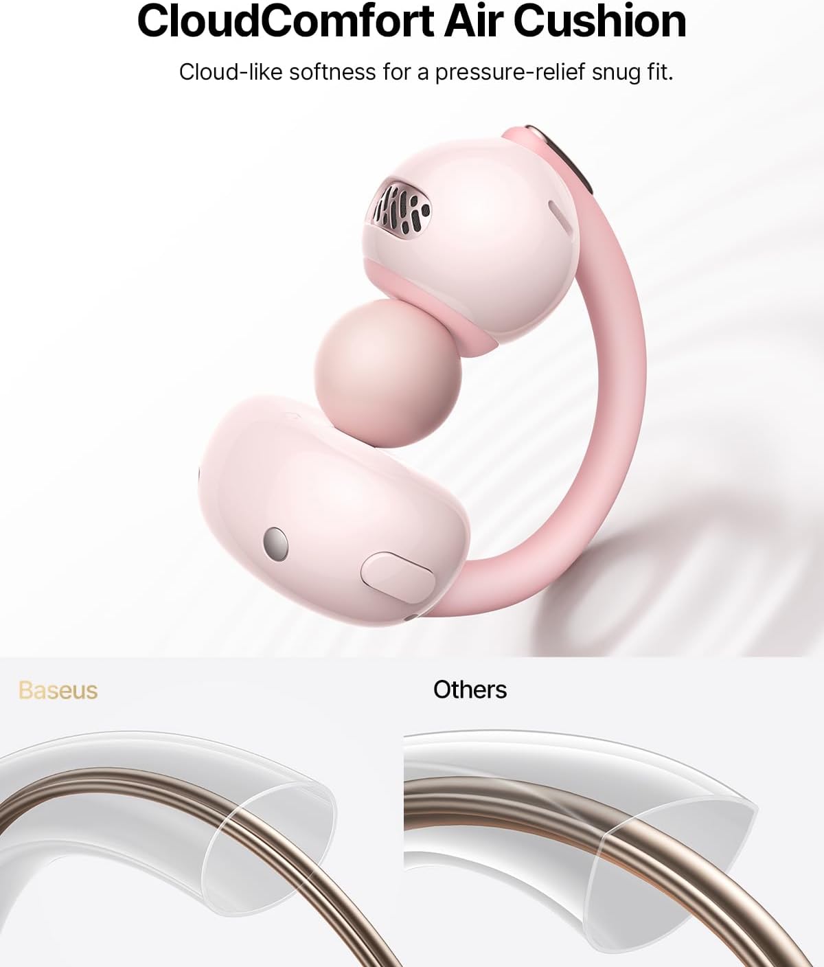 Baseus Bowie MC2 Air Open-Ear Earbuds — Pink