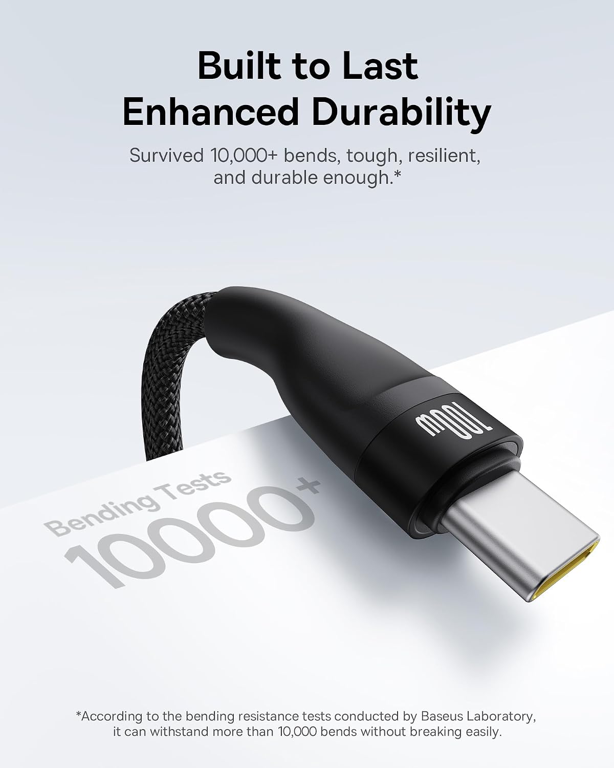 Baseus 3-in-1, 100W Multi Charging USB C to USB C Cables, 1.5M Braided fast Charging Type C charger cable — 1.5 Meters — Black