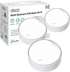 TP-Link Deco X50-PoE AX3000 Whole Home Mesh Wi-Fi 6 System with PoE, Dual-Band, AI-Driven Mesh, cover up to 6,500 ft2, Connect up to 150 devices, 1.0 GHz Dual-Core CPU, HomeShield, Pack of 3