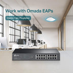 TP-Link TL-SG1016PE | 16 Port Gigabit PoE Switch | Easy Smart Managed | 8 PoE+ Ports @150W | Plug & Play | Sturdy Metal w/Shielded Ports | QoS, Vlan, IGMP & LAG | 3 Year Manufacturer Warranty