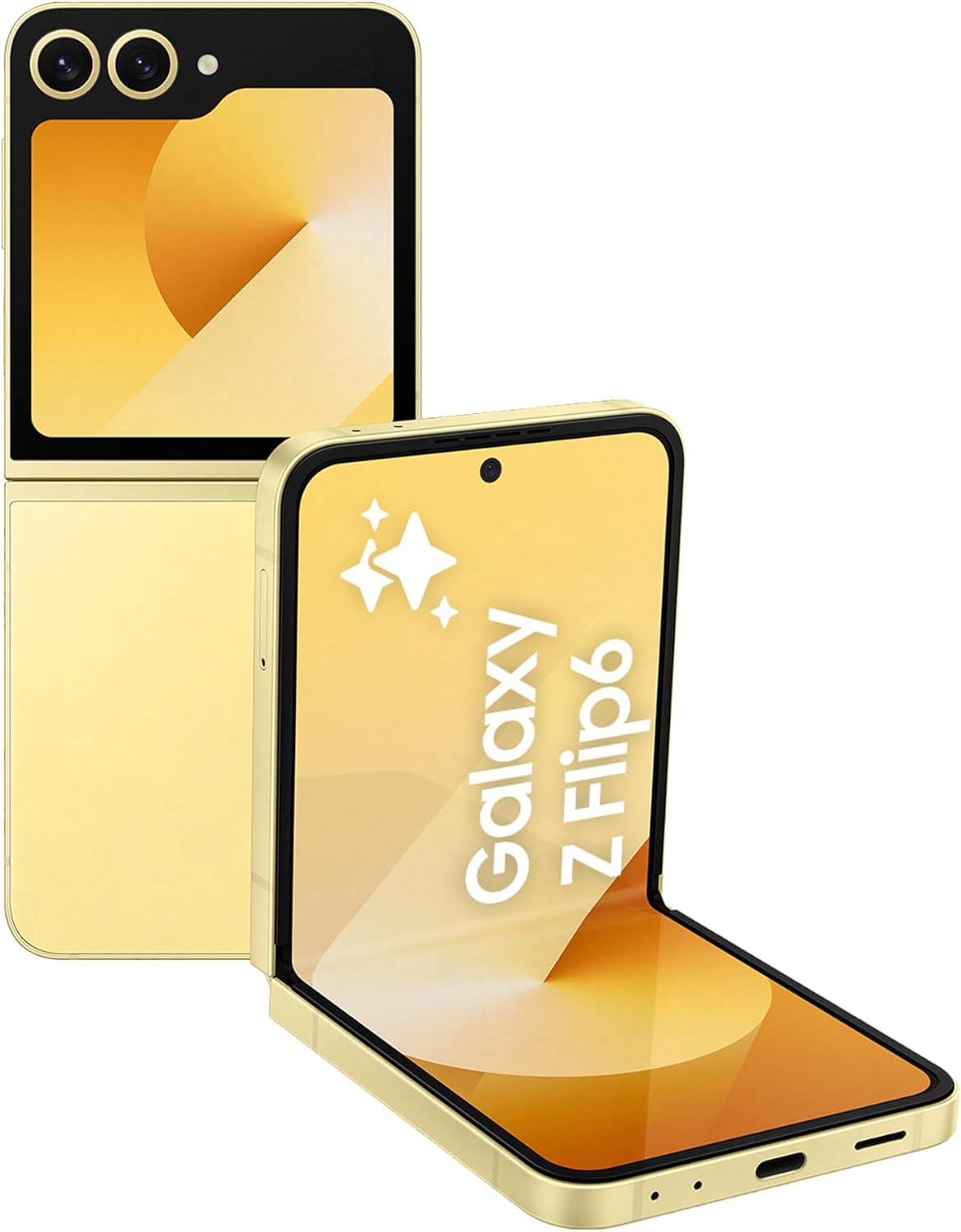 SAMSUNG Galaxy Z Flip6, 12GB RAM, 256GB Storage, Yellow, 50MP Camera, 1 year Seller Warranty (International Version)