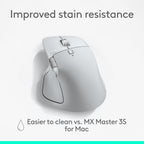 Logitech MX Master 4 for Mac Wireless Mouse — White Silver