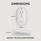 Logitech M350S Wireless Mouse — White