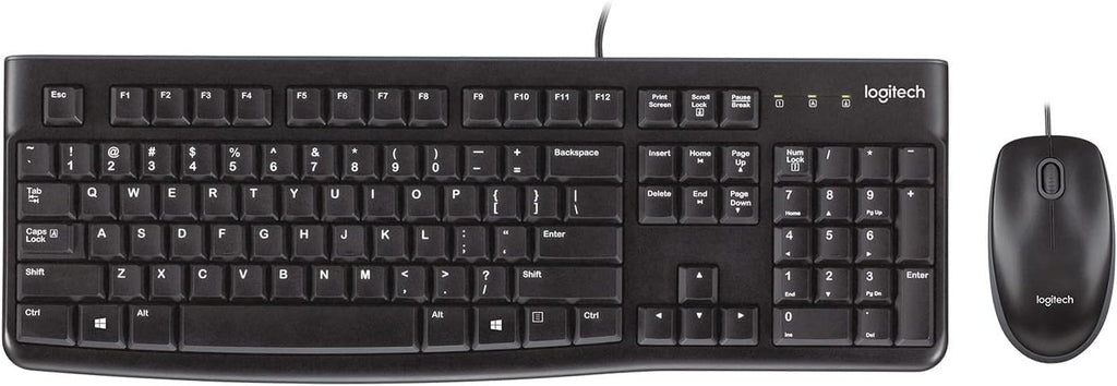 Logitech MK120 Keyboard and Mouse Combo with Silicone Cover — Black