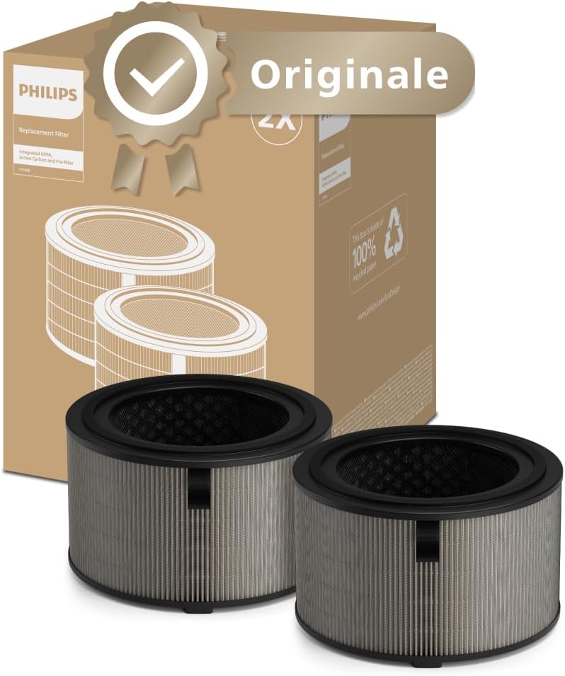 Philips Pre-Filter + NanoProtect HEPA + Active Carbon, 2 Pieces - FY3200/30 — black / white