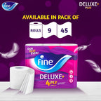 Fine Deluxe Toilet Paper 4 Ply, 9 Rolls x 140 Sheets (Pack of 2) — additional view 6