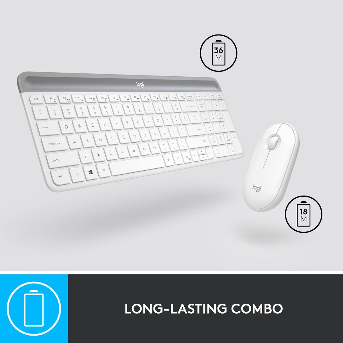 Logitech MK470 Keyboard and Mouse Combo — White